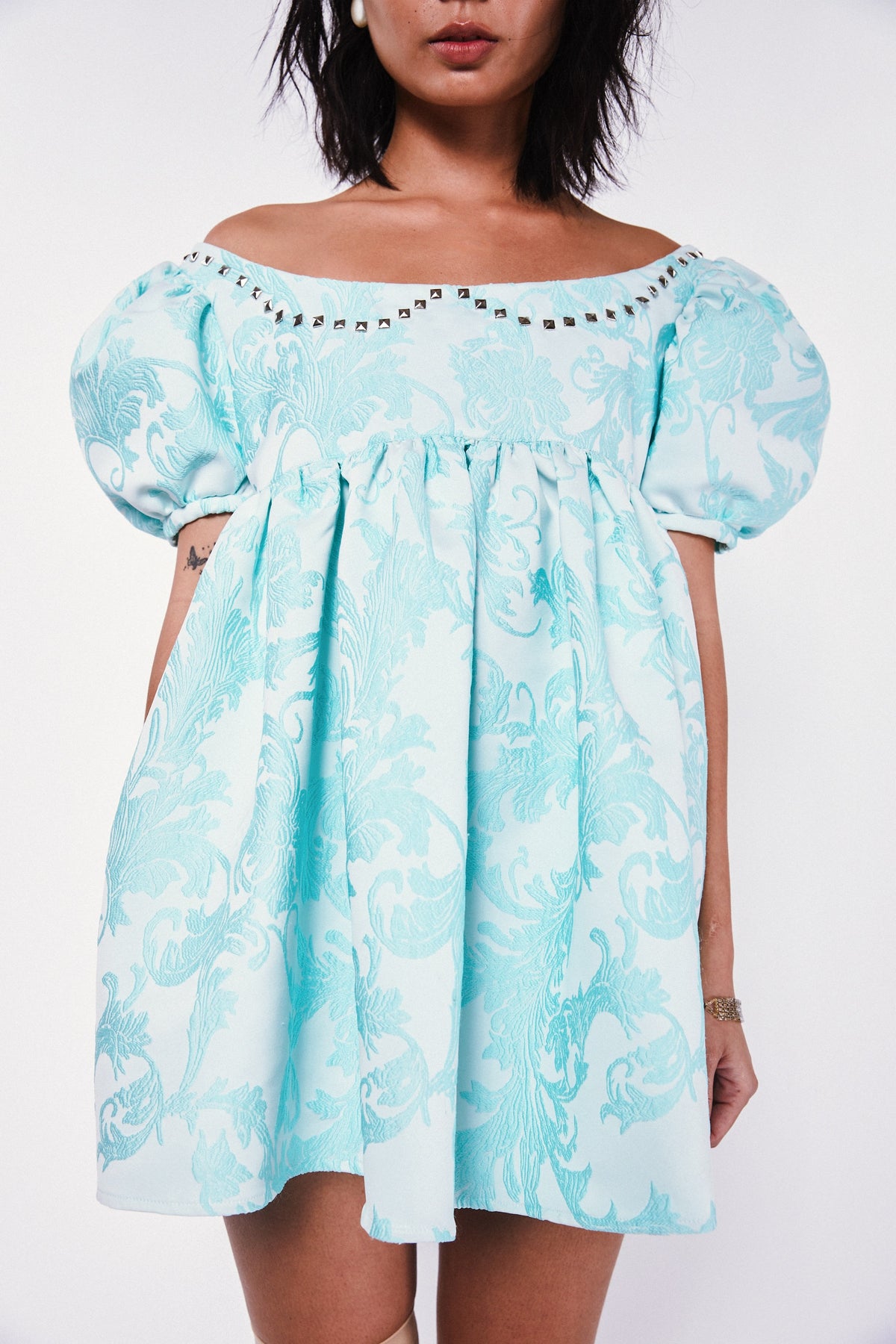 Off-Shoulder Babydoll Dress L