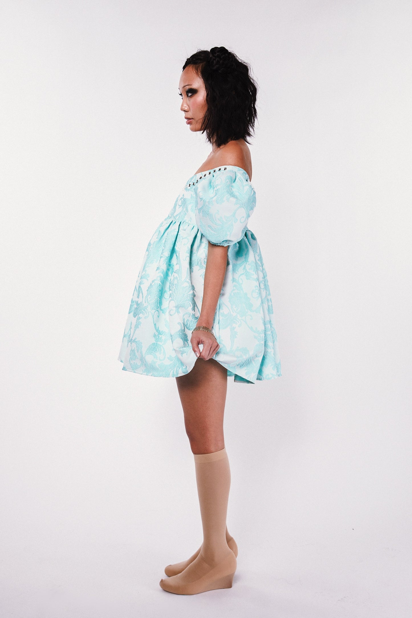 Off-Shoulder Babydoll Dress