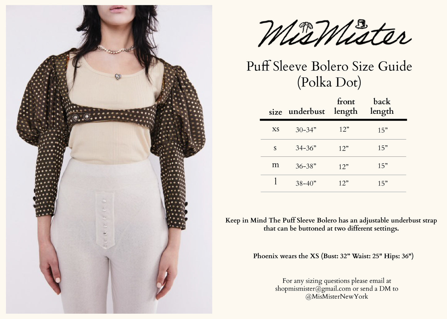 The Puff Sleeve Bolero (Polka Dot)